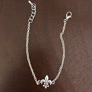 Fleur-de-lis Sterling Silver Bracelet